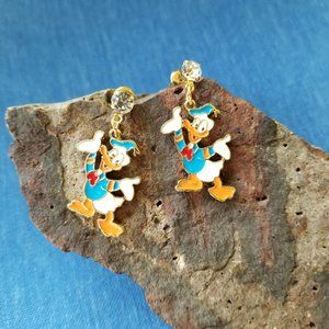 Donald Duck Push-Back Post Earrings - NWOT